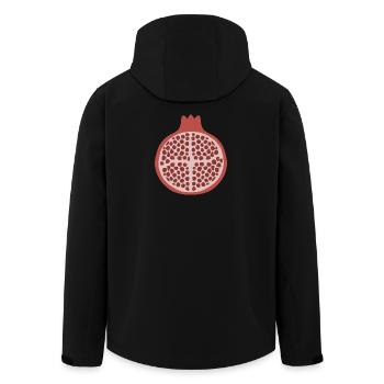 Pomegranate Half - Men’s Recycled Softshell Jacket by Stanley/Stella - black - Back - AI Model Male 185 light (185cm)