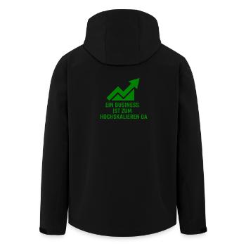 Onlinebusiness Motivation - Recycelte Männer Softshell-Jacke von Stanley/Stella - Schwarz - Hinten - AI Model Male 185 light (185cm)