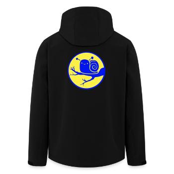 Escargot Arbre Branche Nuit Lune Rond Doux Heureux - Veste softshell homme en polyester recyclé Stanley/Stella - noir - Dos - AI Model Male 185 light (185cm)