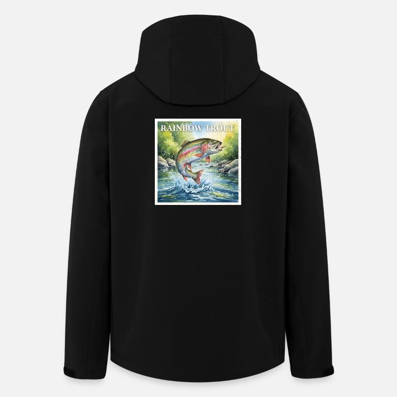 Regenbogenforelle - Recycelte Männer Softshell-Jacke von Stanley/Stella - Schwarz