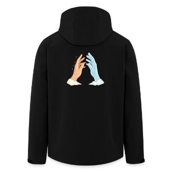 Les mains dans les nuages, au-delà de l’âme spirituelle - Veste softshell homme en polyester recyclé Stanley/Stella - noir - Dos - AI Model Male 185 light (185cm)
