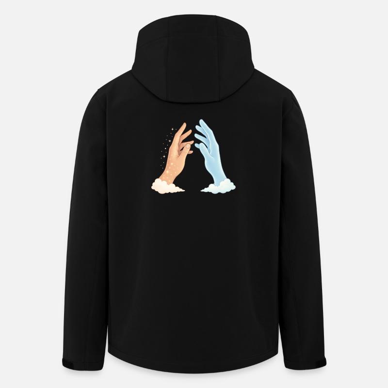 Hands in the Cloudlight- Beyond-Spirit-Soul - Men’s Recycled Softshell Jacket by Stanley/Stella - black