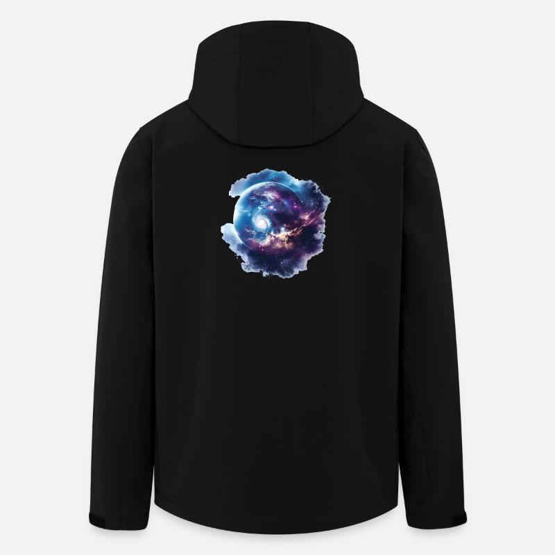 Cosmic Vortex Galaxy - Men’s Recycled Softshell Jacket by Stanley/Stella - black
