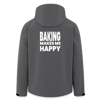 Backen - Recycelte Männer Softshell-Jacke von Stanley/Stella - Anthrazit - Hinten - AI Model Male 185 light (185cm)