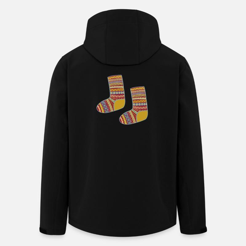 Bunte Fair Isle gemusterte Socken - Recycelte Männer Softshell-Jacke von Stanley/Stella - Schwarz