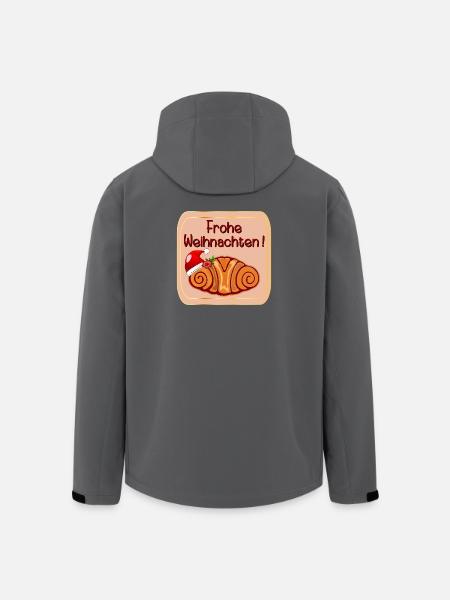 Joyeux Noël Hambourg Franzbrötchen - Veste softshell homme en polyester recyclé Stanley/Stella - noir
