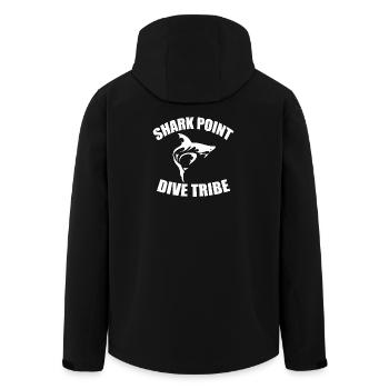 SHARK POINT DIVE TRIBE - Recycelte Männer Softshell-Jacke von Stanley/Stella - Schwarz - Hinten - AI Model Male 185 light (185cm)
