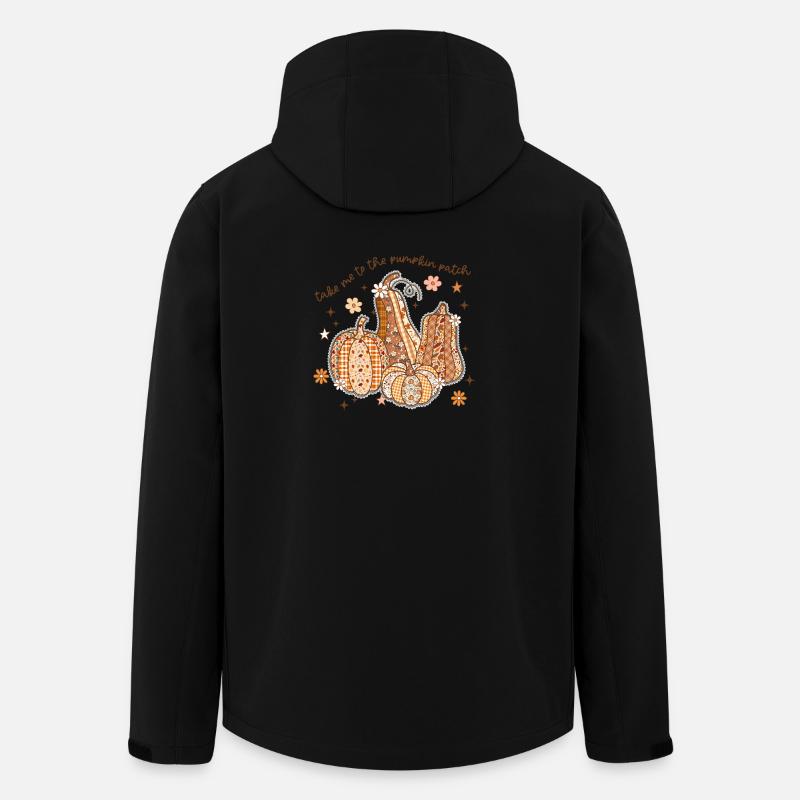 Patchwork Kürbis Patch - Recycelte Männer Softshell-Jacke von Stanley/Stella - Schwarz