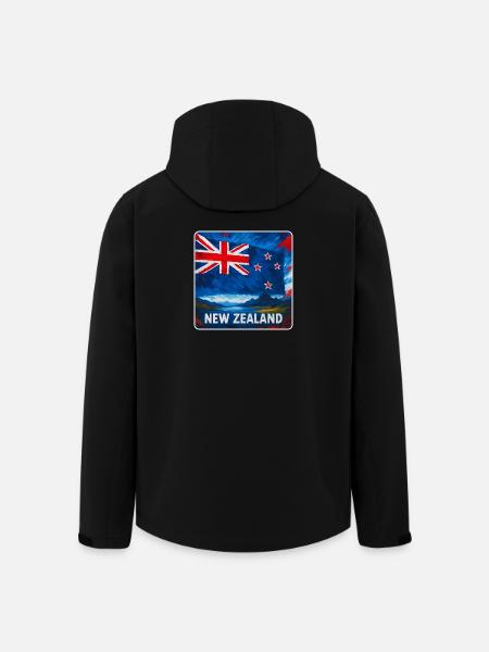 Neuseeland Flaggen Design - Recycelte Männer Softshell-Jacke von Stanley/Stella - Schwarz