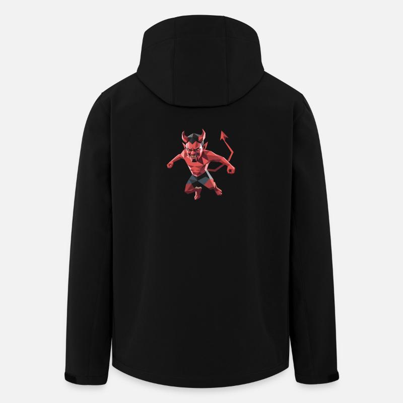 Devil - Cooles Low-Poly-Logo - Recycelte Männer Softshell-Jacke von Stanley/Stella - Schwarz