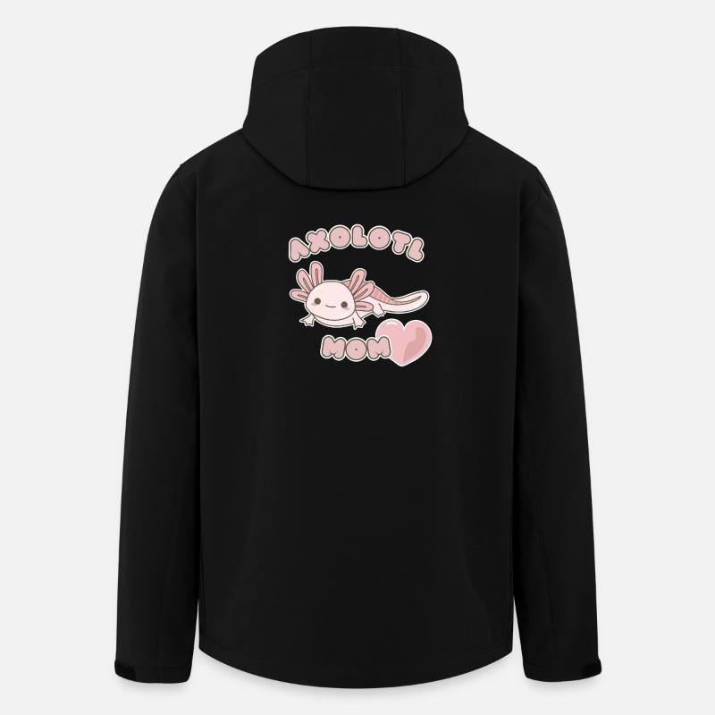 Maman axolotl - Veste softshell homme en polyester recyclé Stanley/Stella - noir