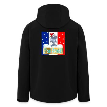 FRANCE I'M COLD SHARKS - Men’s Recycled Softshell Jacket by Stanley/Stella - black - Back - AI Model Male 185 light (185cm)