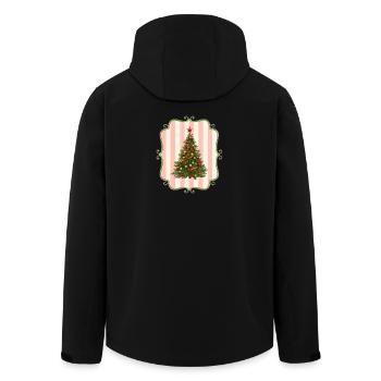Vintage Weihnachtsbaum Retro Design - Recycelte Männer Softshell-Jacke von Stanley/Stella - Schwarz - Hinten - AI Model Male 185 light (185cm)