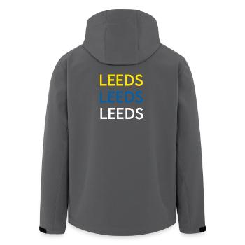 Leeds City Identity Trio - Men’s Recycled Softshell Jacket by Stanley/Stella - anthracite - Back - AI Model Male 185 light (185cm)