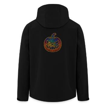 Glitzernder Regenbogen Kürbis zu Halloween - Recycelte Männer Softshell-Jacke von Stanley/Stella - Schwarz - Hinten - AI Model Male 185 light (185cm)