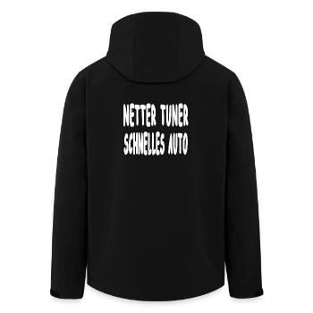 Tuner - Recycelte Männer Softshell-Jacke von Stanley/Stella - Schwarz - Hinten - AI Model Male 185 light (185cm)