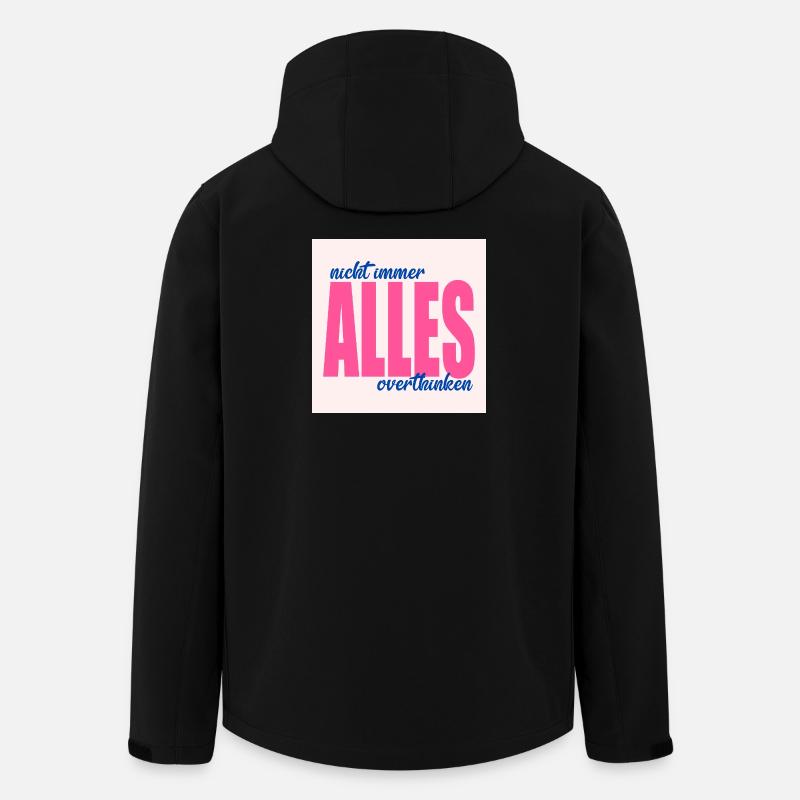 Dictons réfléchis Pensées - Veste softshell homme en polyester recyclé Stanley/Stella - noir