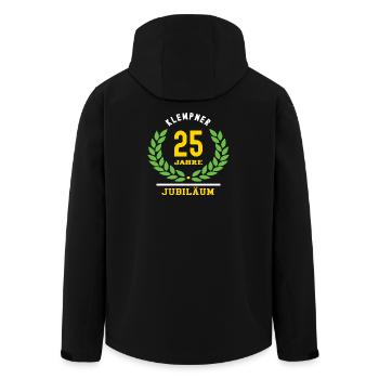 Klempner Jubiläum 25 Jahre 25 jähriges Jubilaeum - Recycelte Männer Softshell-Jacke von Stanley/Stella - Schwarz - Hinten - AI Model Male 185 light (185cm)