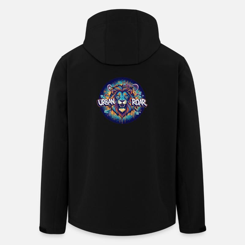 Urban Lion Graffiti Circle - Men’s Recycled Softshell Jacket by Stanley/Stella - black