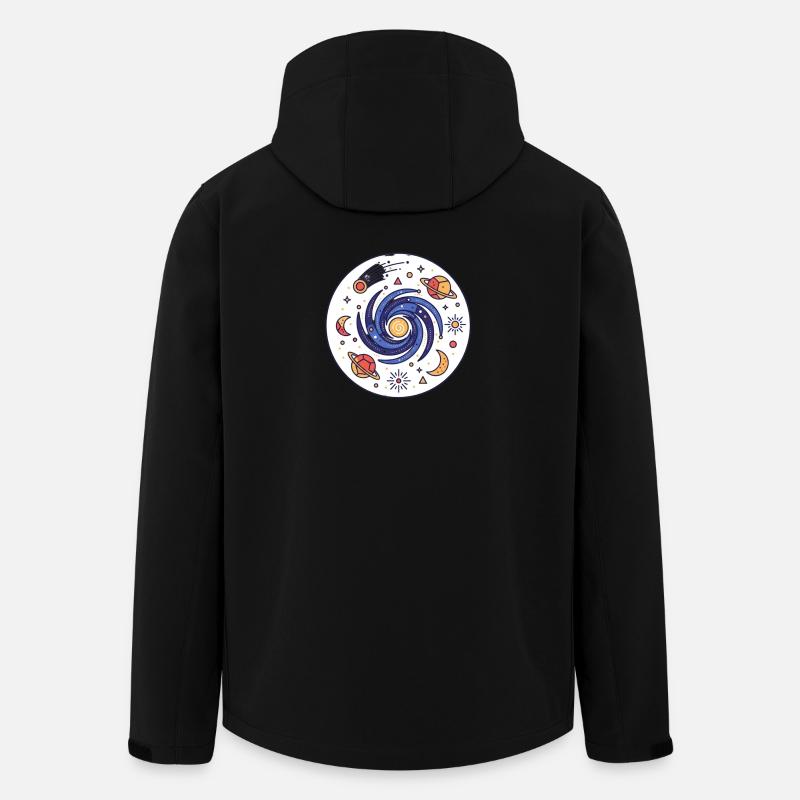 Galaxie du vortex cosmique - Veste softshell homme en polyester recyclé Stanley/Stella - noir
