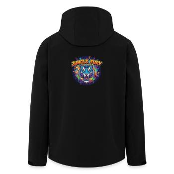 Jungle Fury Tiger Graffiti - Recycelte Männer Softshell-Jacke von Stanley/Stella - Schwarz - Hinten - AI Model Male 185 light (185cm)