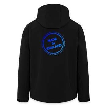 English Pride Tee – Blue “Made in England” Logo - Men’s Recycled Softshell Jacket by Stanley/Stella - black - Back - AI Model Male 185 light (185cm)