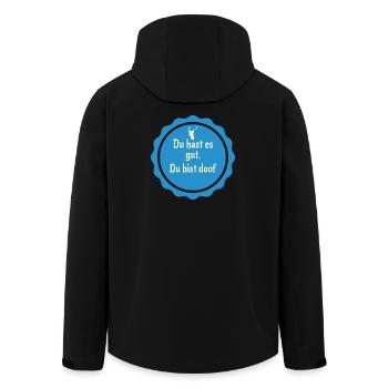 Tu as tout ce qu’il faut, tu es stupide – un dicton sarcastique - Veste softshell homme en polyester recyclé Stanley/Stella - noir - Dos - AI Model Male 185 light (185cm)