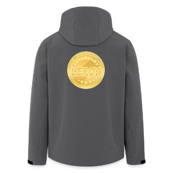 Leroy comme prénom - Veste softshell homme en polyester recyclé Stanley/Stella - charbon - Dos - AI Model Male 185 light (185cm)