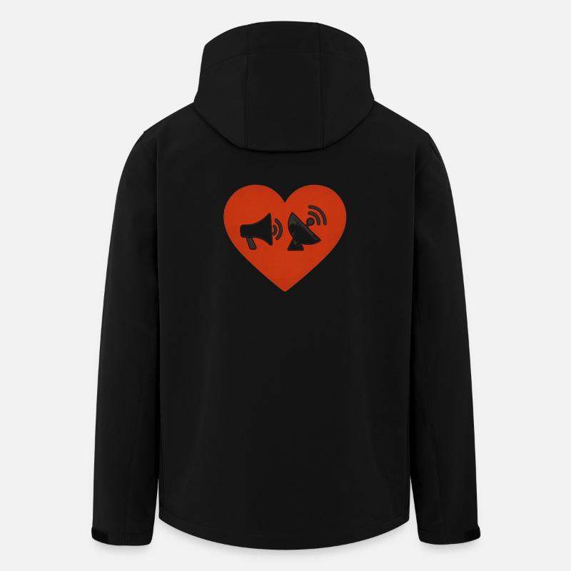 Herz der Kommunikation - Recycelte Männer Softshell-Jacke von Stanley/Stella - Schwarz