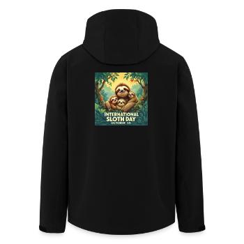 Journée internationale de la paresse en famille - Veste softshell homme en polyester recyclé Stanley/Stella - noir - Dos - AI Model Male 185 light (185cm)