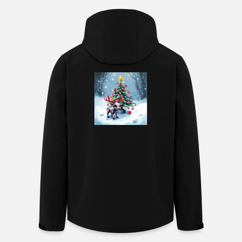 Weihnachtsroboter Rentier - Recycelte Männer Softshell-Jacke von Stanley/Stella - Schwarz