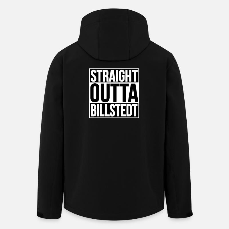 Straight Outta Billstedt HAMBOURG - Veste softshell homme en polyester recyclé Stanley/Stella - noir