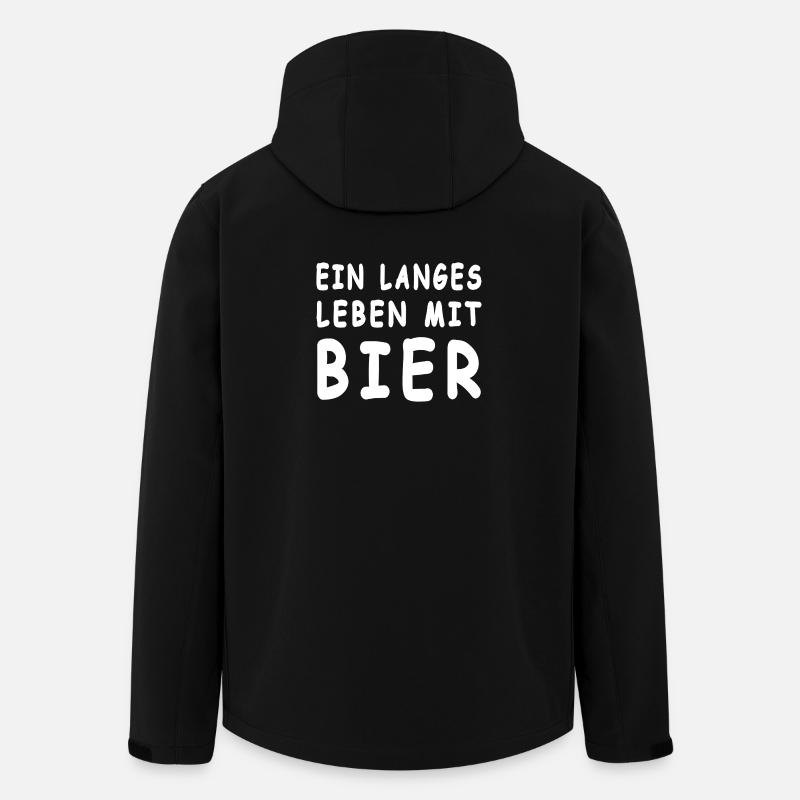 Bier - Recycelte Männer Softshell-Jacke von Stanley/Stella - Schwarz