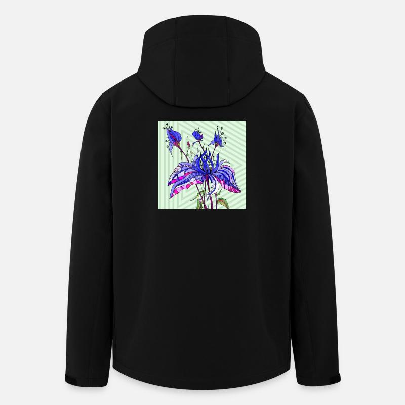 Flowers - Men’s Recycled Softshell Jacket by Stanley/Stella - black