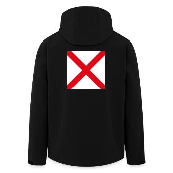 I_Require_Assistance_Flag - Men’s Recycled Softshell Jacket by Stanley/Stella - black - Back - AI Model Male 185 light (185cm)