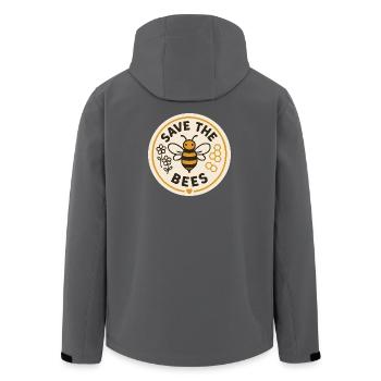 Save the Bees - Natur Bienenmotiv - Recycelte Männer Softshell-Jacke von Stanley/Stella - Anthrazit - Hinten - AI Model Male 185 light (185cm)
