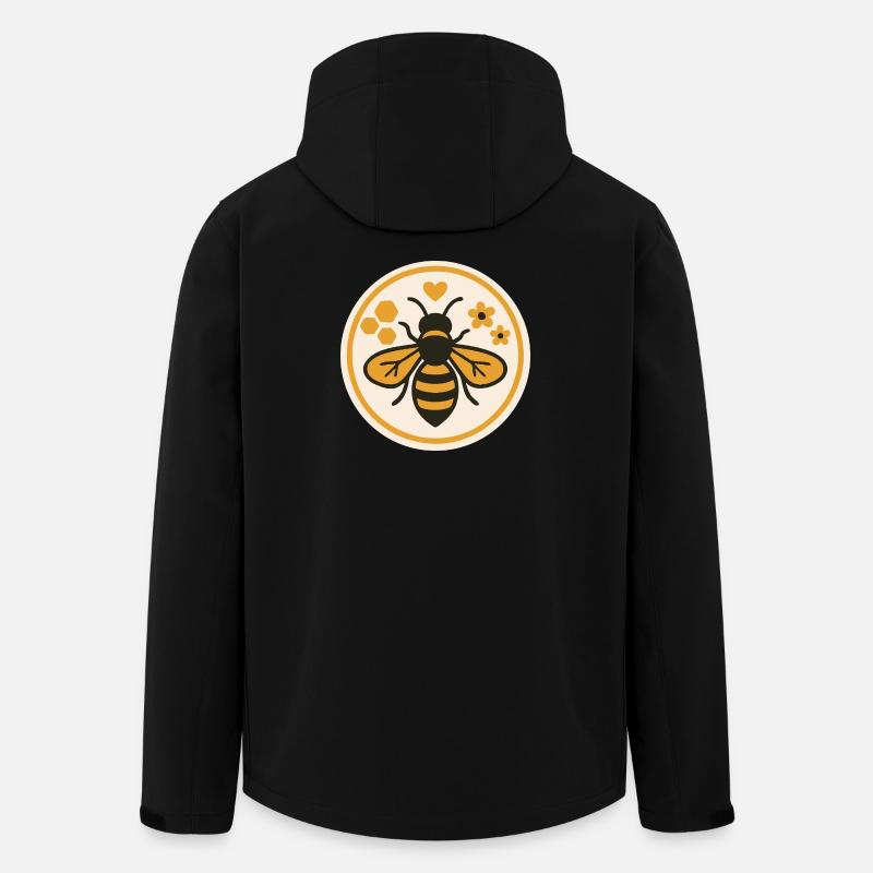 Save the Bees - Natur Bienenmotiv - Recycelte Männer Softshell-Jacke von Stanley/Stella - Schwarz