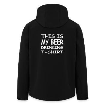 Bière - Veste softshell homme en polyester recyclé Stanley/Stella - noir - Dos - AI Model Male 185 light (185cm)