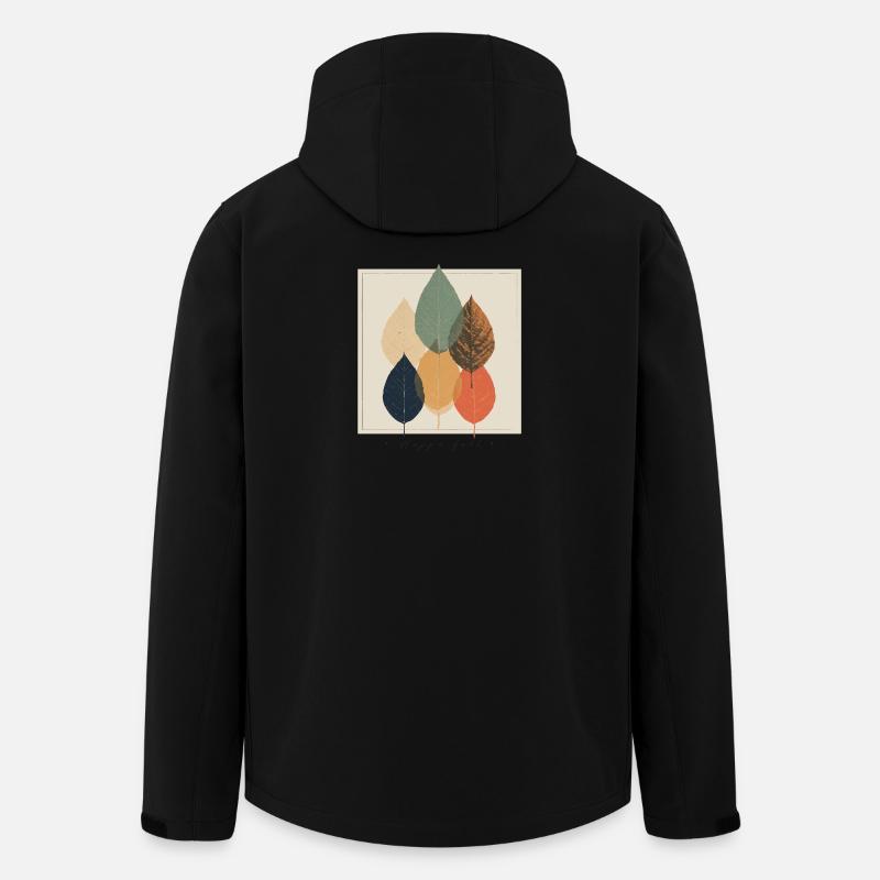 Autumn Leaf Mosaic: Retro Palette - Men’s Recycled Softshell Jacket by Stanley/Stella - black
