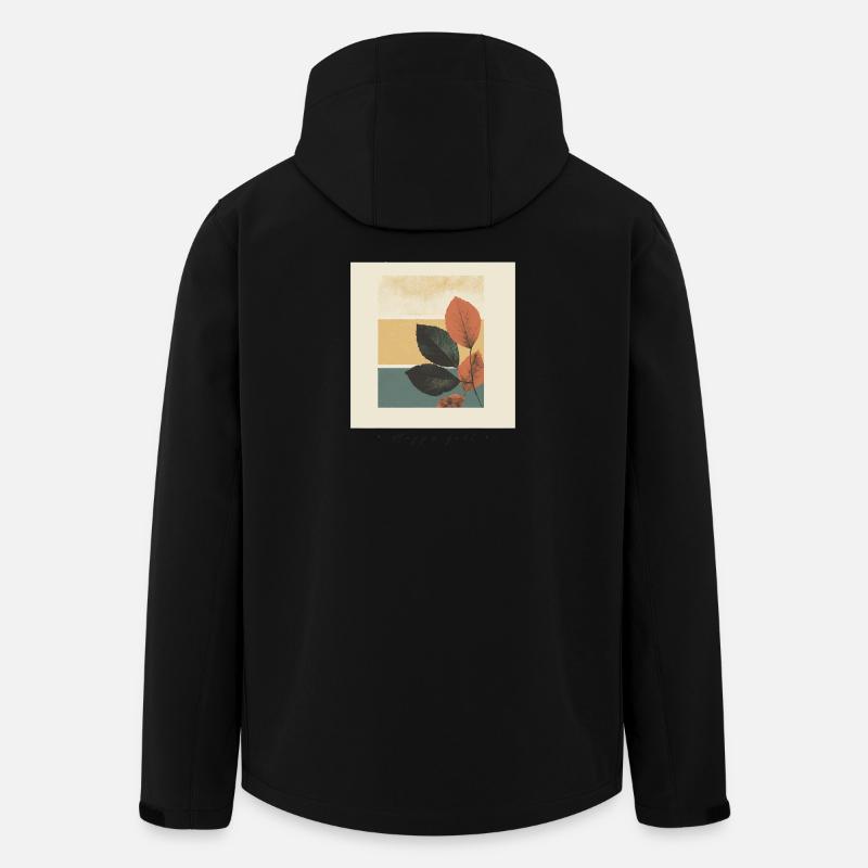 Autumn Leaf Block Collage - Men’s Recycled Softshell Jacket by Stanley/Stella - black