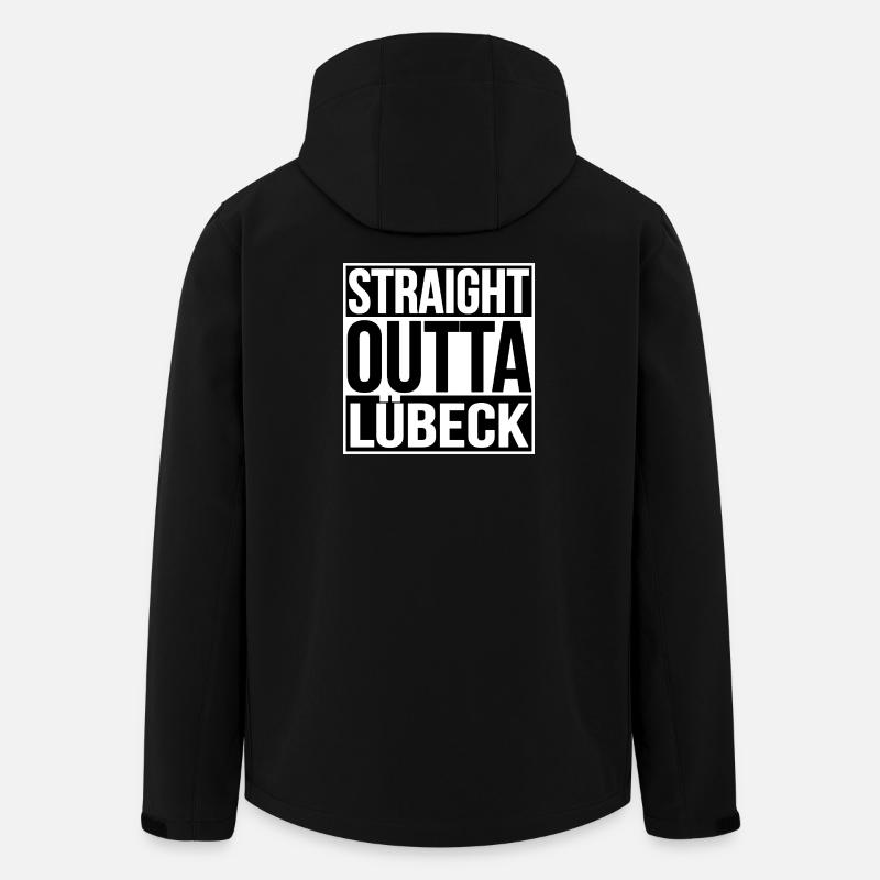 Straight Outta Lübeck - Men’s Recycled Softshell Jacket by Stanley/Stella - black