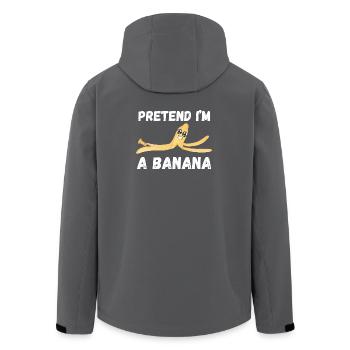 Pretend I'm a Banana - Men’s Recycled Softshell Jacket by Stanley/Stella - black - Back - AI Model Male 185 light (185cm)