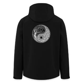 Yin Yang symbol Tree of Life Tai - Men’s Recycled Softshell Jacket by Stanley/Stella - black - Back - AI Model Male 185 light (185cm)