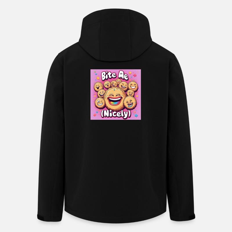 Bite Me Nicely Kekse Lachdesign - Recycelte Männer Softshell-Jacke von Stanley/Stella - Schwarz