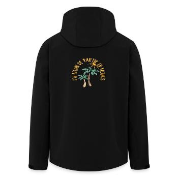 Fins and Soleil Vacances - Men’s Recycled Softshell Jacket by Stanley/Stella - black - Back - AI Model Male 185 light (185cm)