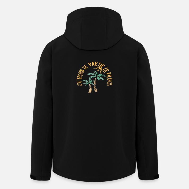 Fins und Soleil Vacances - Recycelte Männer Softshell-Jacke von Stanley/Stella - Schwarz