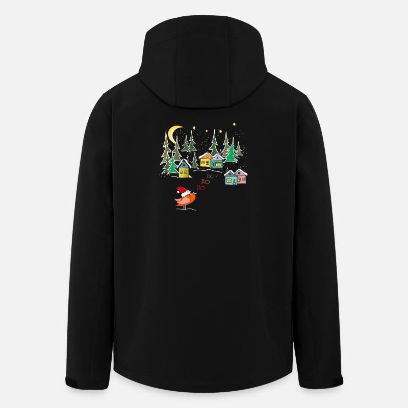 Magie hivernale de Noël - Veste softshell homme en polyester recyclé Stanley/Stella - noir