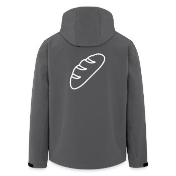 Brot Skizze – minimalistisches Backmotiv Design - Recycelte Männer Softshell-Jacke von Stanley/Stella - Schwarz - Hinten - AI Model Male 185 light (185cm)