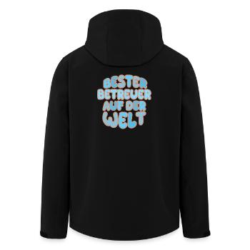 Cadeau pour aidant - Veste softshell homme en polyester recyclé Stanley/Stella - noir - Dos - AI Model Male 185 light (185cm)