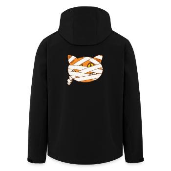 Chat Momie Halloween dessin BD Drôle et Effrayant - Veste softshell homme en polyester recyclé Stanley/Stella - noir - Dos - AI Model Male 185 light (185cm)